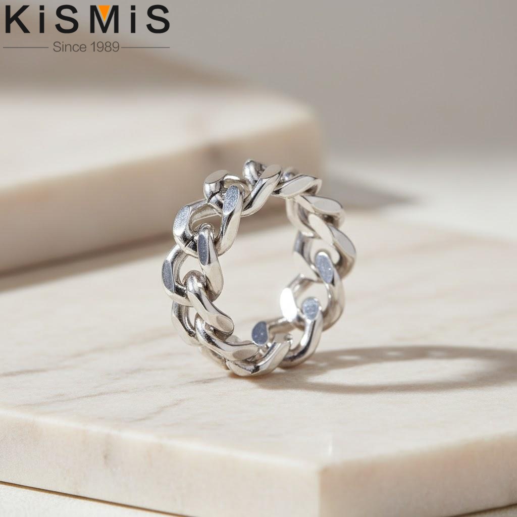 Men'S Accessories Gift Ideas - Stainless Steel Mens Ring Cuban Link