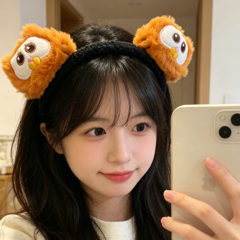 Tie Clip Set - Garfield cartoon cute plush headband face