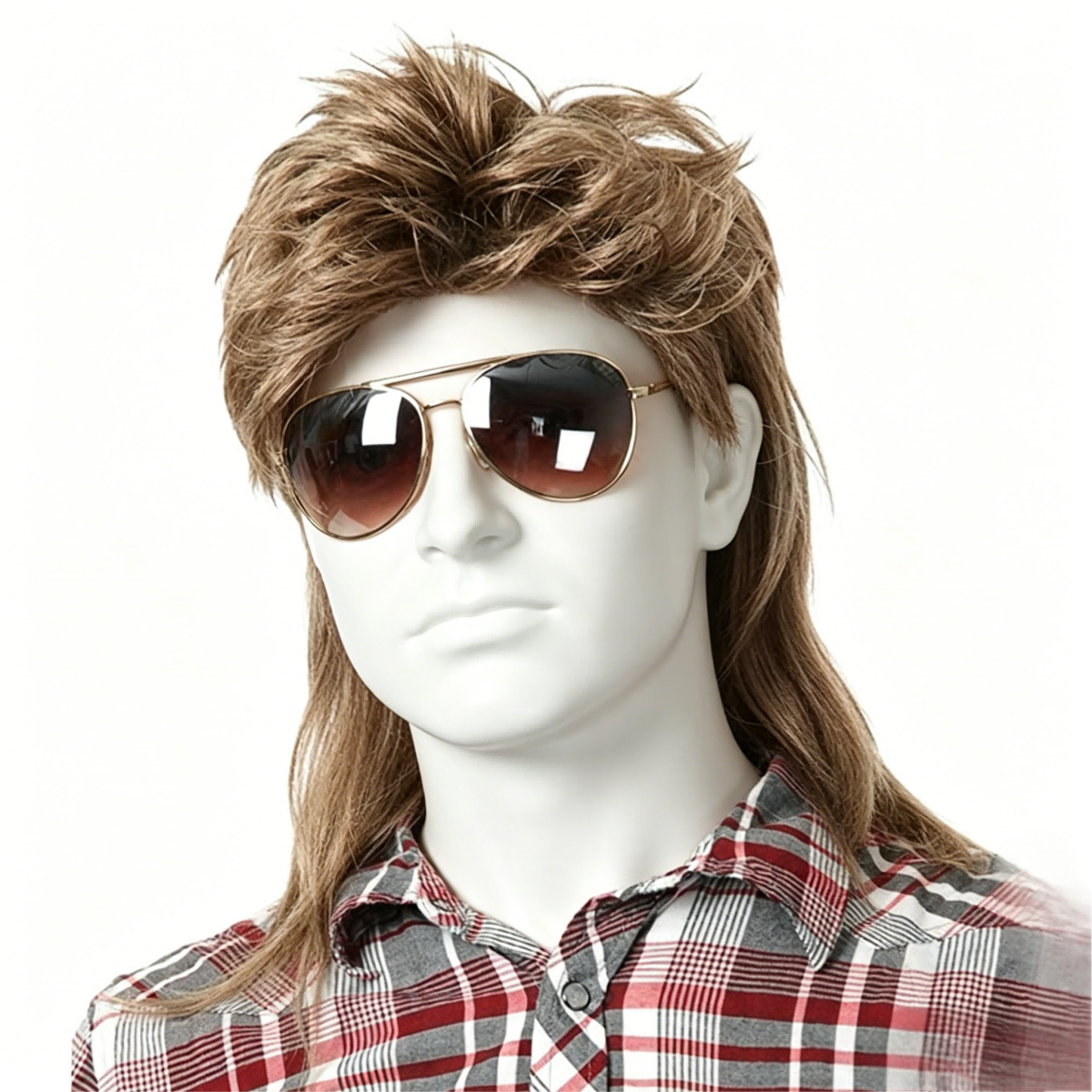 Men Accessories All - Retro Style Men Mullet Wig Classic