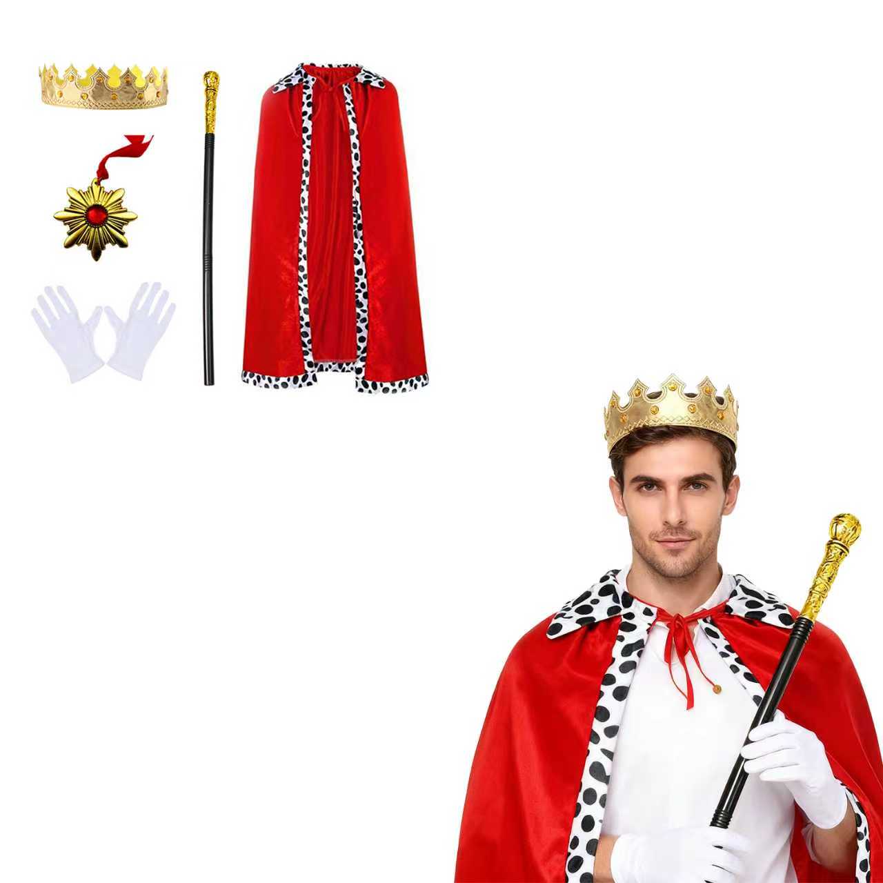 Medieval Men'S Accessories - PESENAR Medieval Adult Costume Set- King