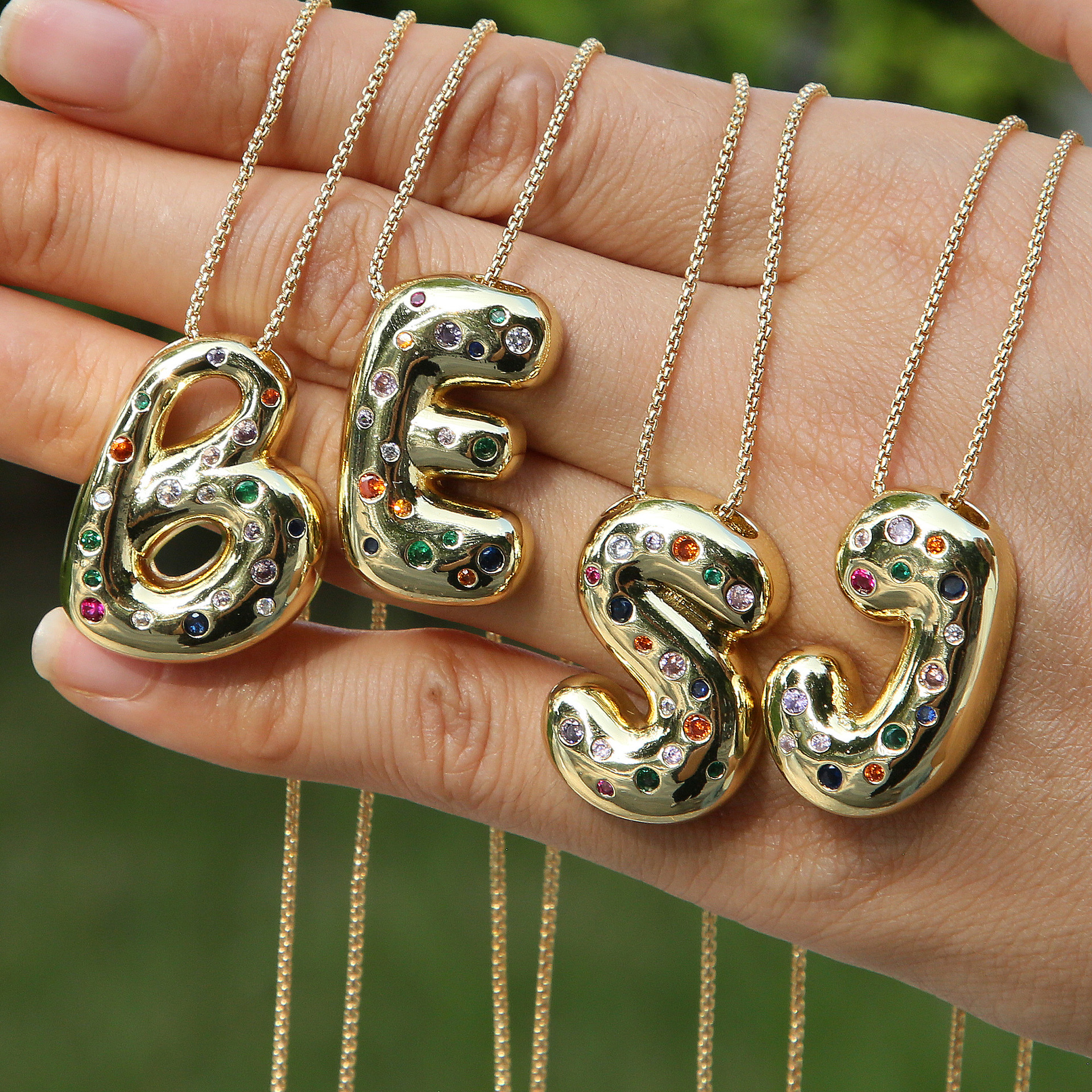 Hot Sale A-Z Letters Inlaid Co - Men'S Accessories Jewelry Sale ulasan dan harga