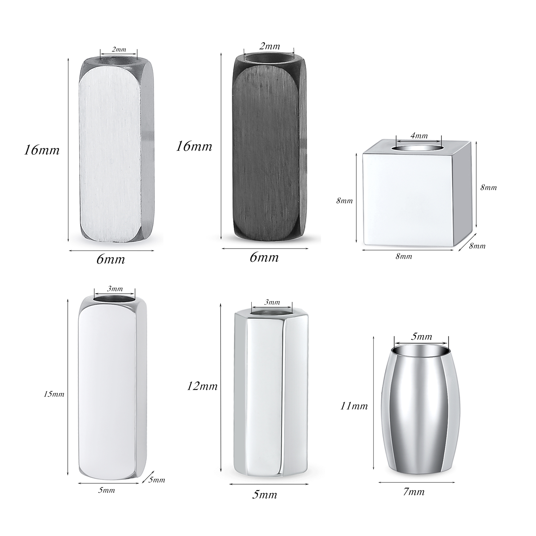 6pcs/lot Custom Text Polished  - Men Accessories Collection ulasan dan harga