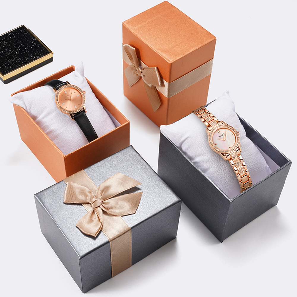 New Bowknot Watch Box with Pil - Men Accessories Gift Box ulasan dan harga