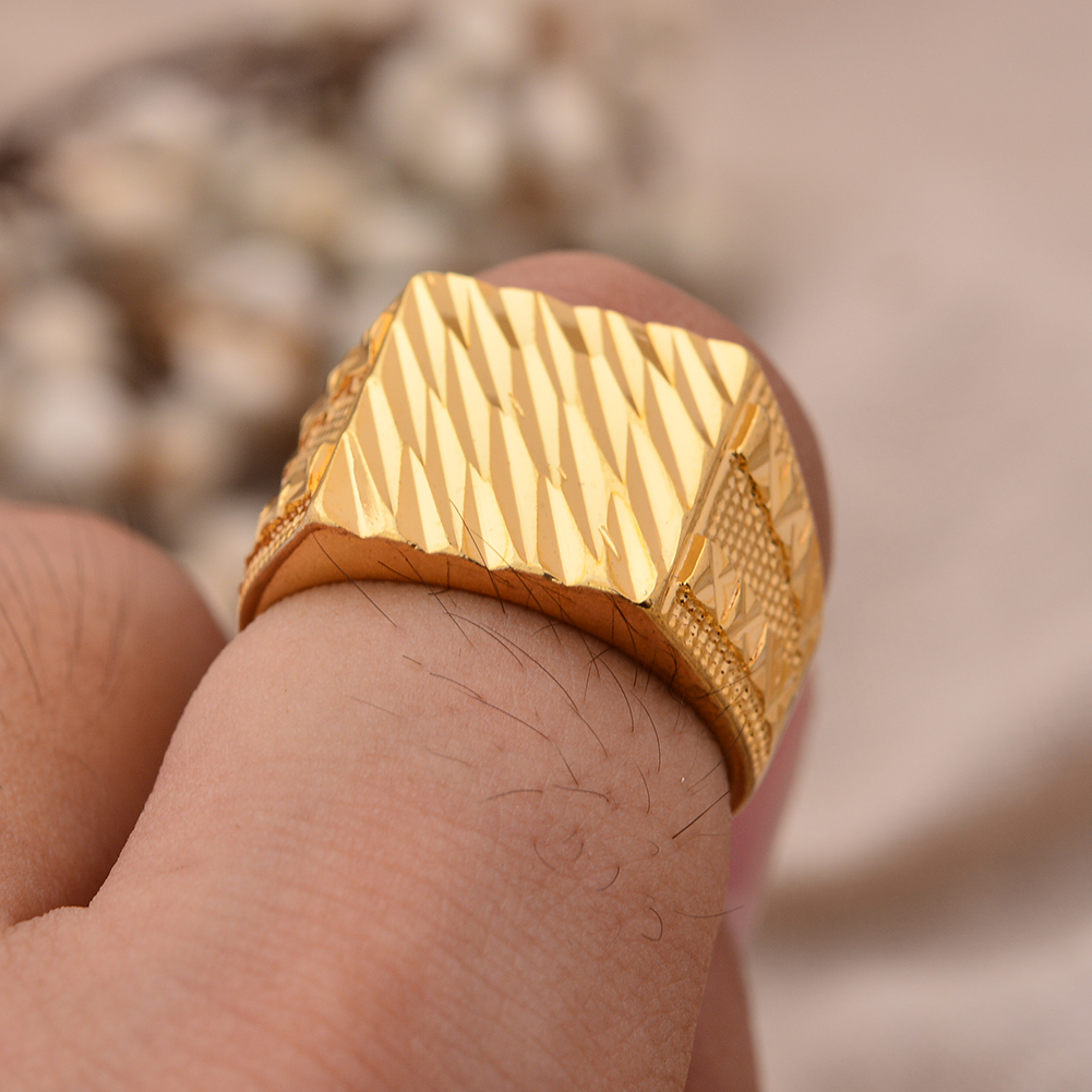 24k Dubai Gold Color Rings For - Men'S Accessories Dubai ulasan dan harga