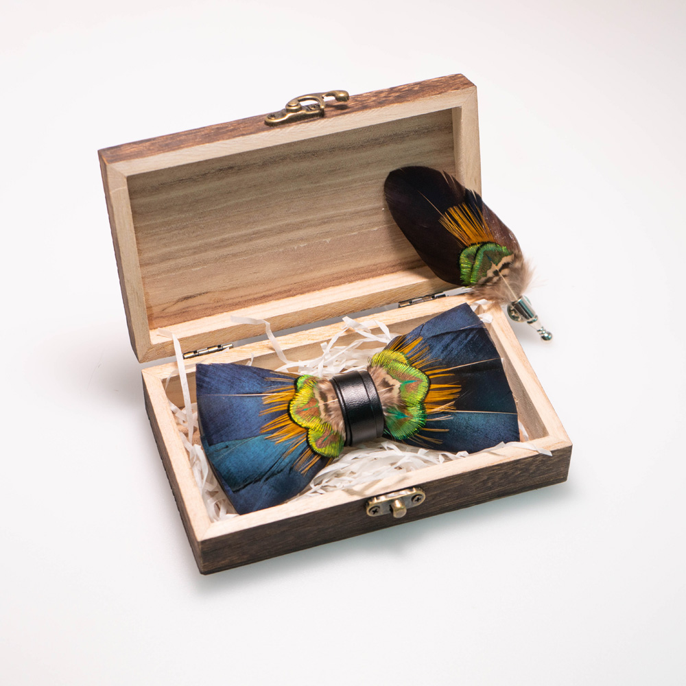 EASTEPIC Handmade Feather Bow  - Men Accessories Gift Box ulasan dan harga
