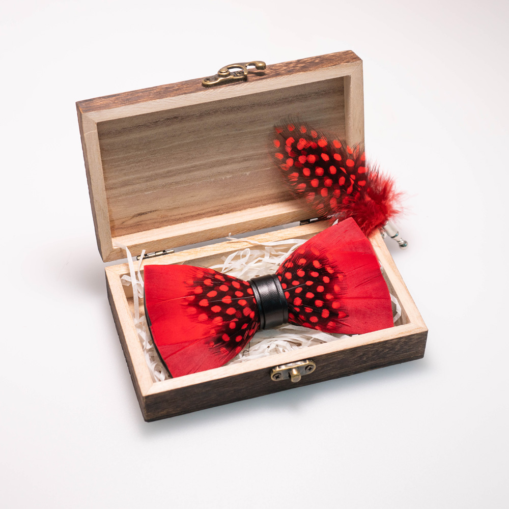 EASTEPIC Handmade Feather Bow  - Men Accessories Gift Box ulasan dan harga