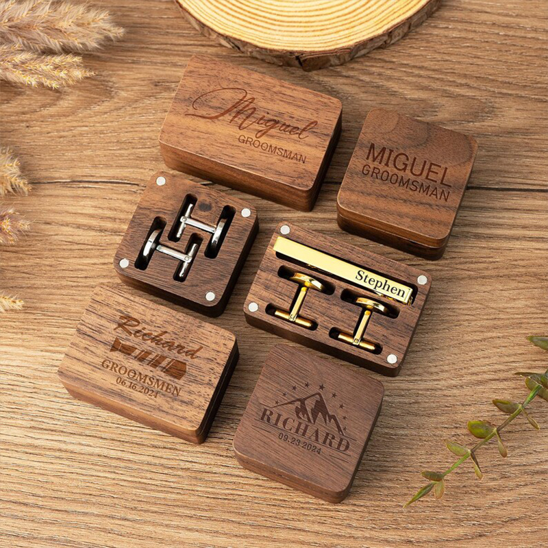 Personalized Groomsmen Cufflin - Tie Clip Set ulasan dan harga