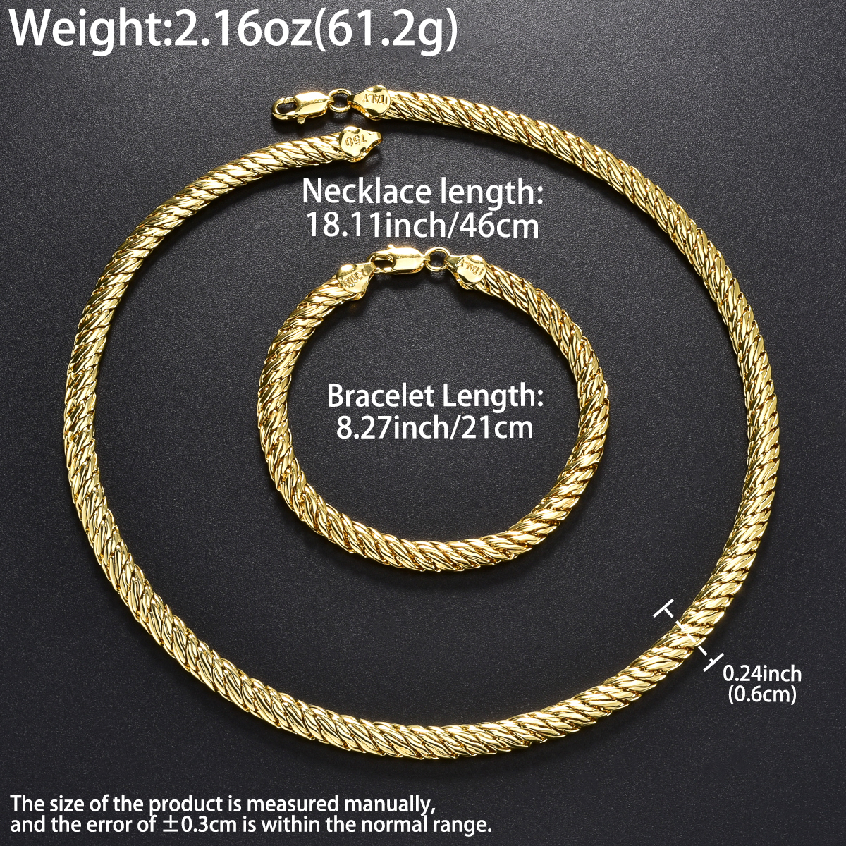 Trendy Copper Necklace Bracele - Men'S Accessories Dubai ulasan dan harga