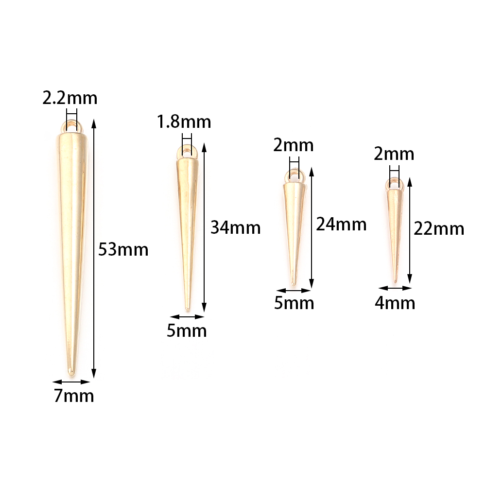 50-200pcs Cone Charms Pendants - Men Accessories Necklace ulasan dan harga