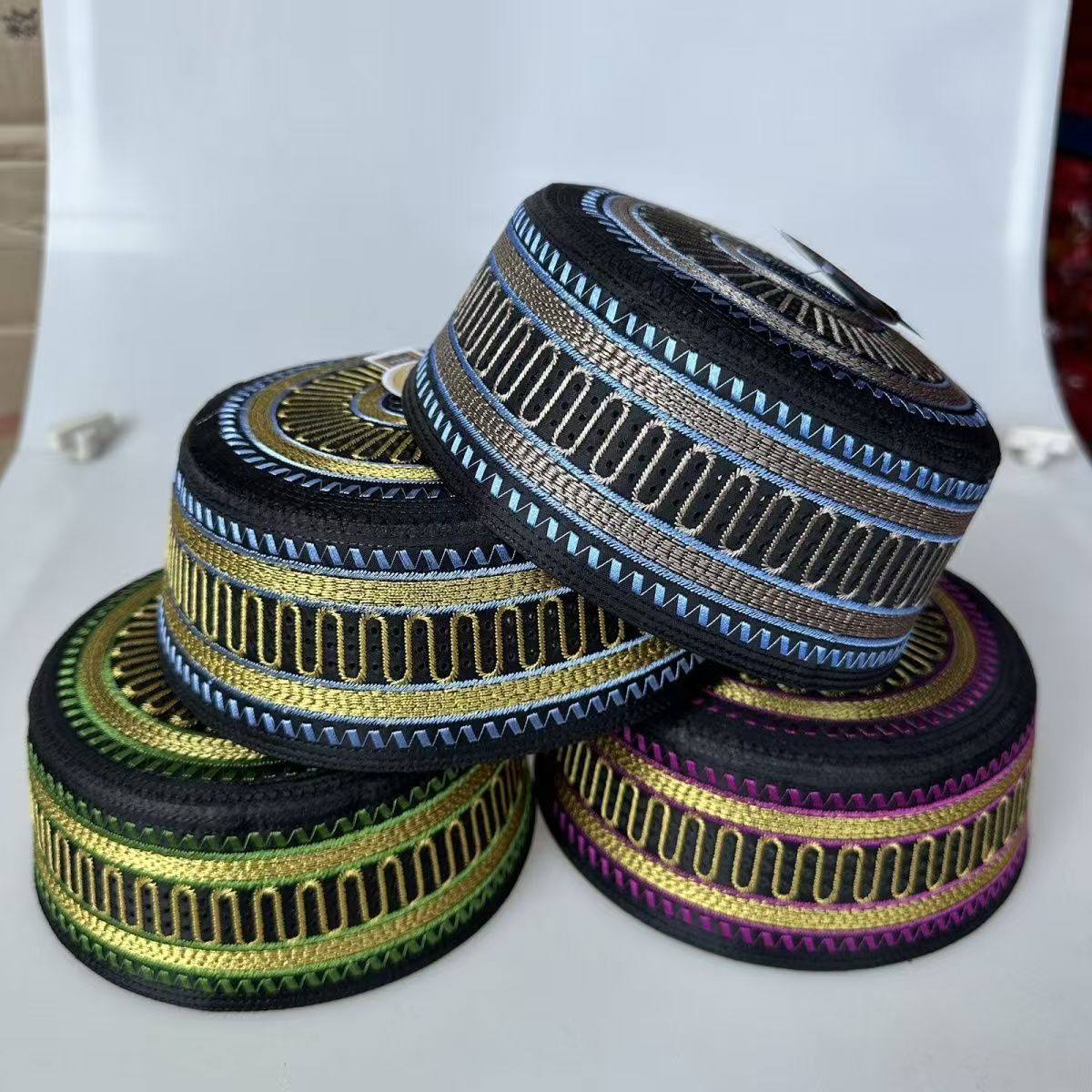 Muslim Caps Red Black for Men  - Men'S Accessories Dubai ulasan dan harga