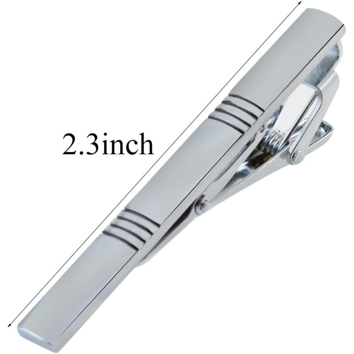 Set of 4 Silver Metal Necktie  - Tie Clip Set ulasan dan harga