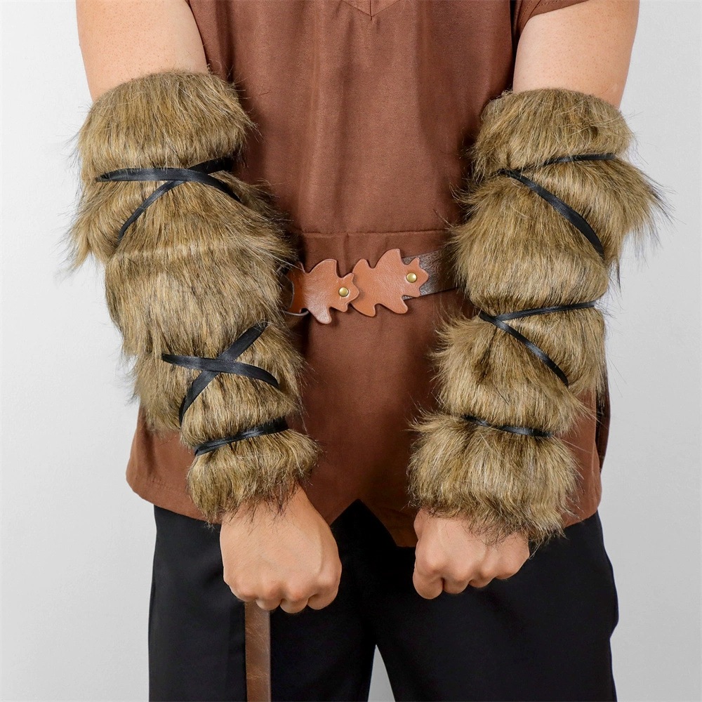 Man Medieval Faux Fur Arm Slee - Medieval Men'S Accessories ulasan dan harga