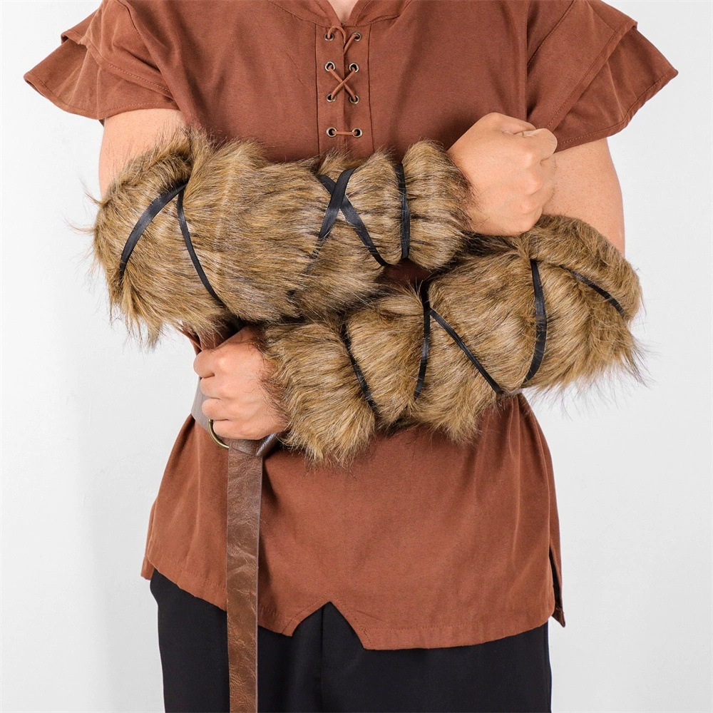 Man Medieval Faux Fur Arm Slee - Medieval Men'S Accessories ulasan dan harga