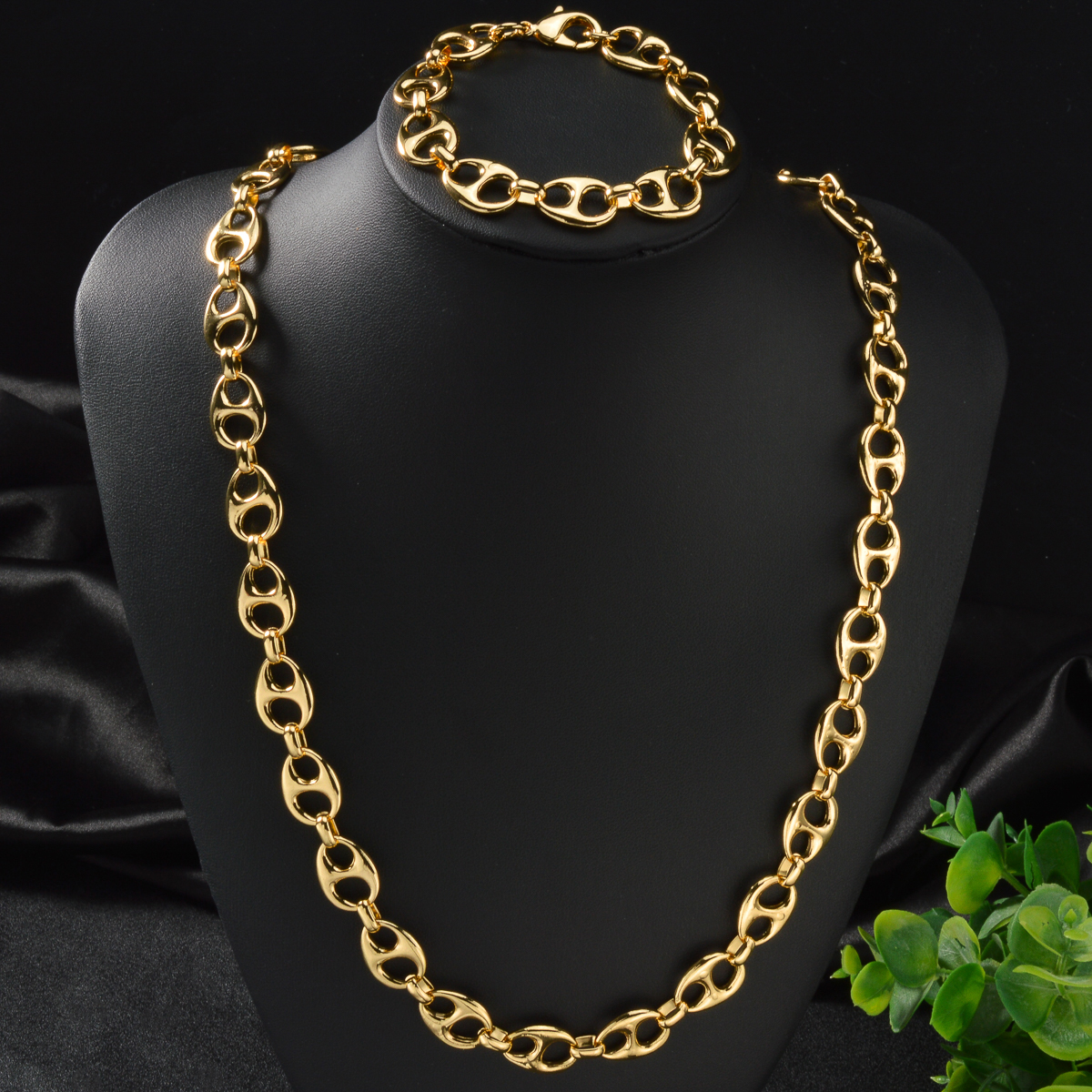 Pig Nose 18k Gold Plated Neckl - Men'S Accessories Dubai ulasan dan harga