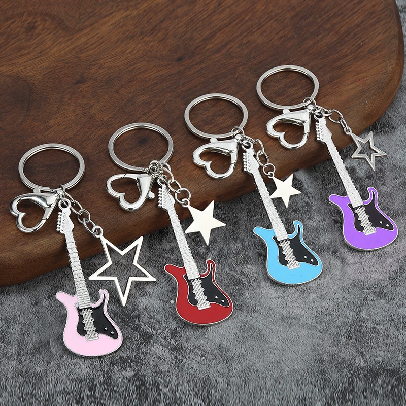 Guitar Love Heart Key Chain fo - Men Accessories All ulasan dan harga