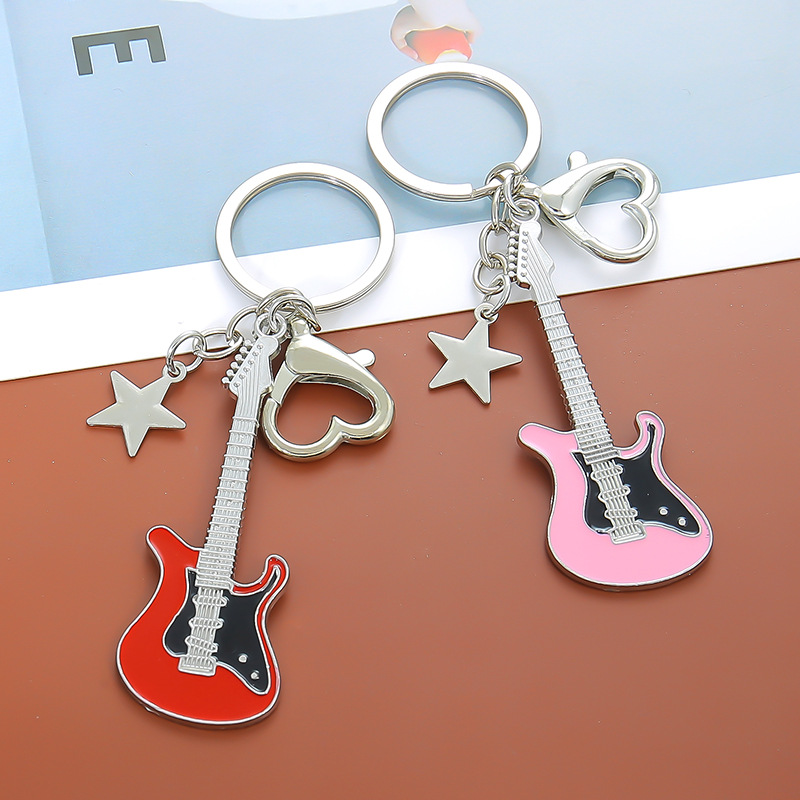 Guitar Love Heart Key Chain fo - Men Accessories All ulasan dan harga