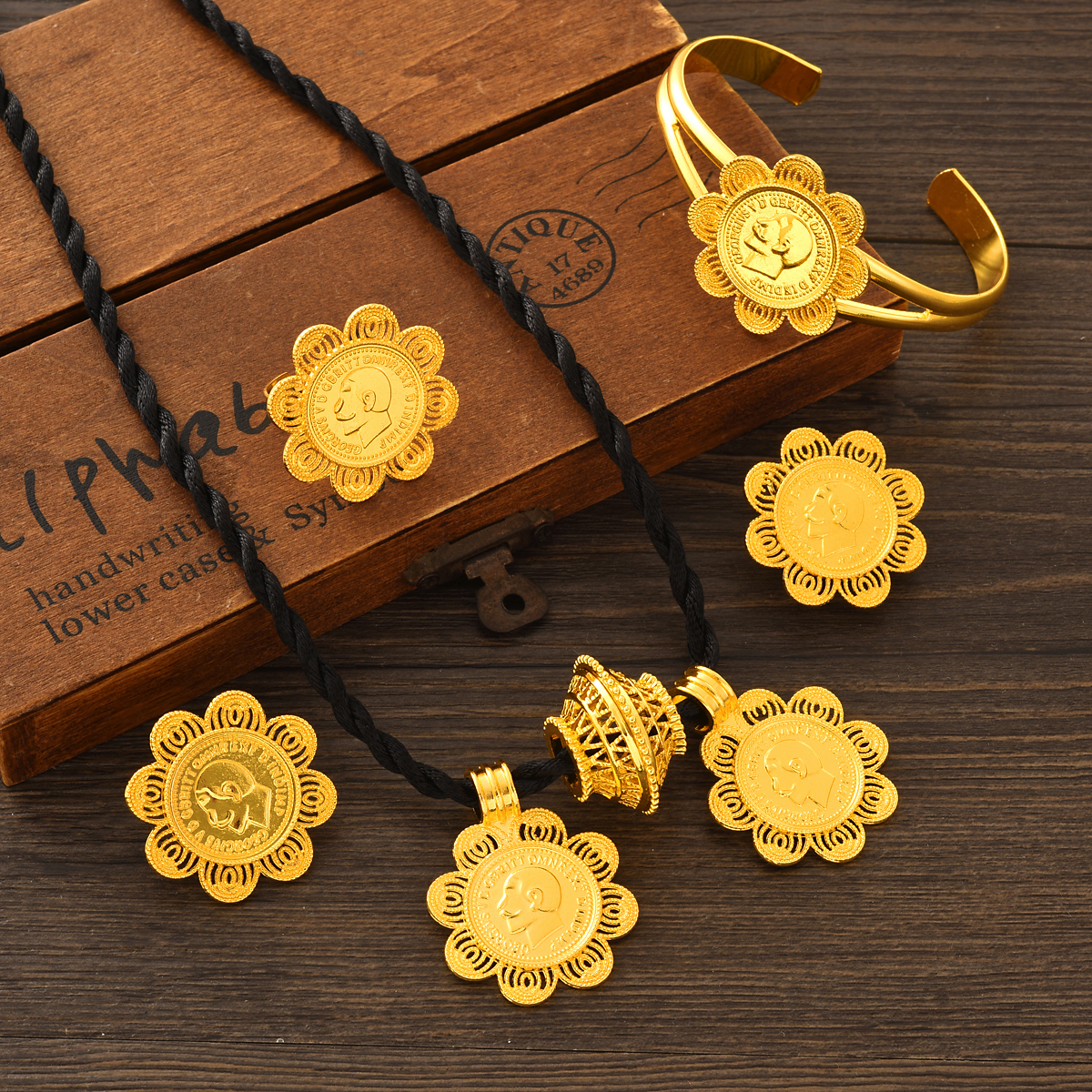 Dubai 24k Gold Plated Double P - Men'S Accessories Dubai ulasan dan harga
