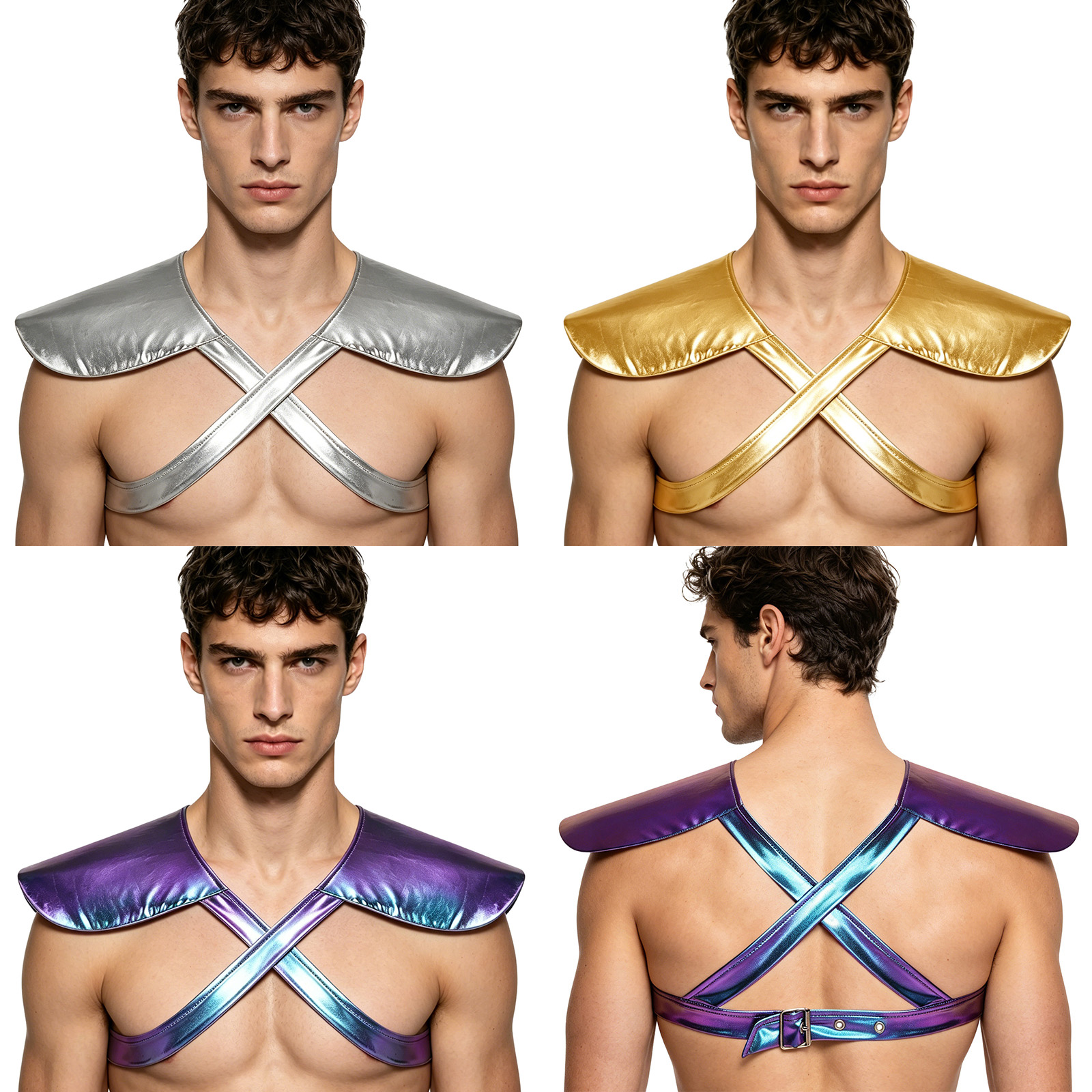 Mens Gothic Punk Harness Shoul - Medieval Men'S Accessories ulasan dan harga