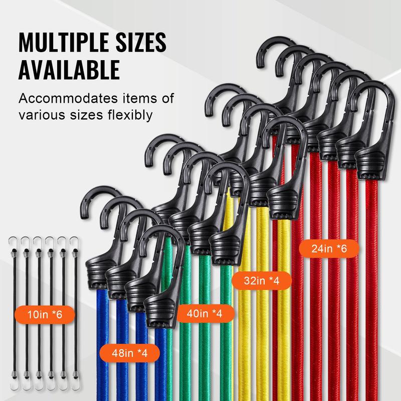 32 Piece Bungee Cords Assortme - Tie Clip Set ulasan dan harga