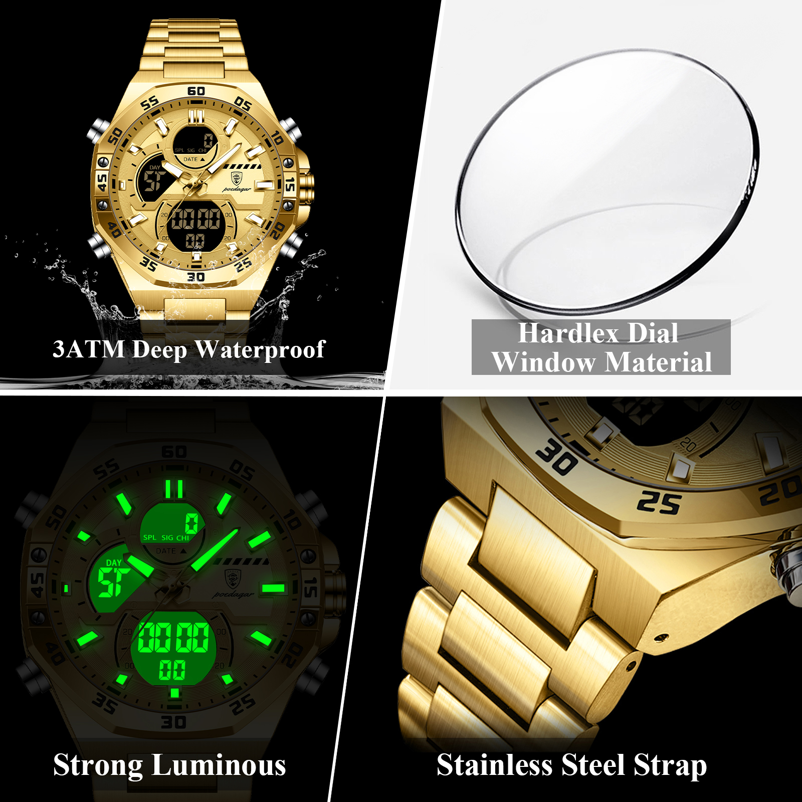 POEDAGAR Sport Men Watch LED W - Men Accessories Jewelry ulasan dan harga