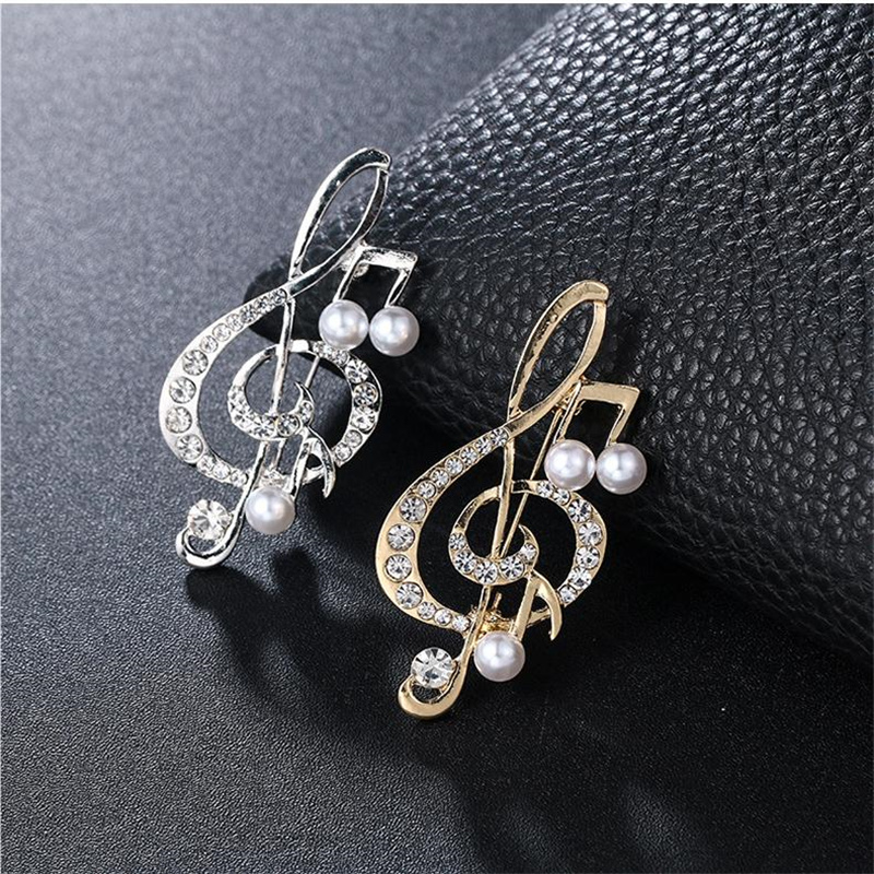 1Pc Elegant Musical Note Brooc - Men'S Accessories Gift Ideas ulasan dan harga