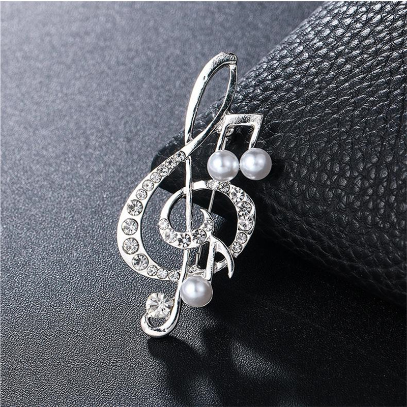 1Pc Elegant Musical Note Brooc - Men'S Accessories Gift Ideas ulasan dan harga