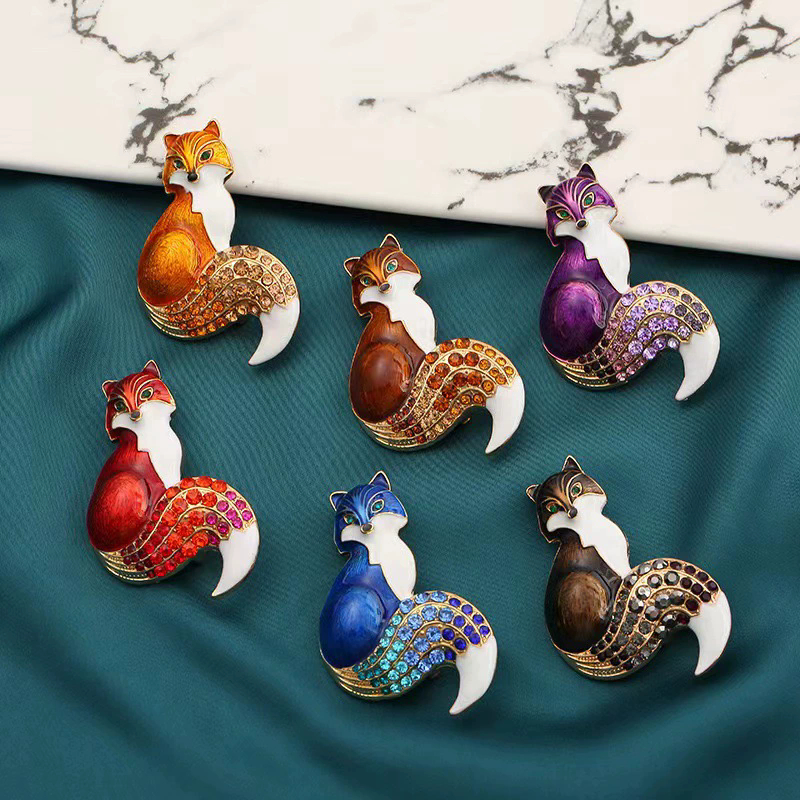 1Pc Retro Fox Brooch for Men W - Men'S Accessories Trends 2025 ulasan dan harga
