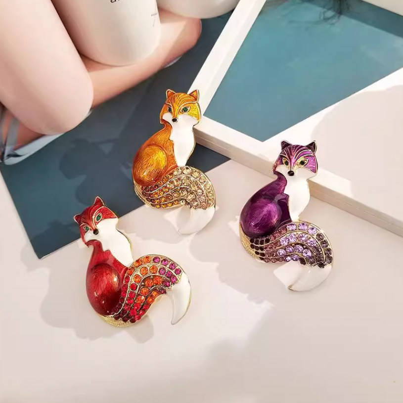 1Pc Retro Fox Brooch for Men W - Men'S Accessories Trends 2025 ulasan dan harga