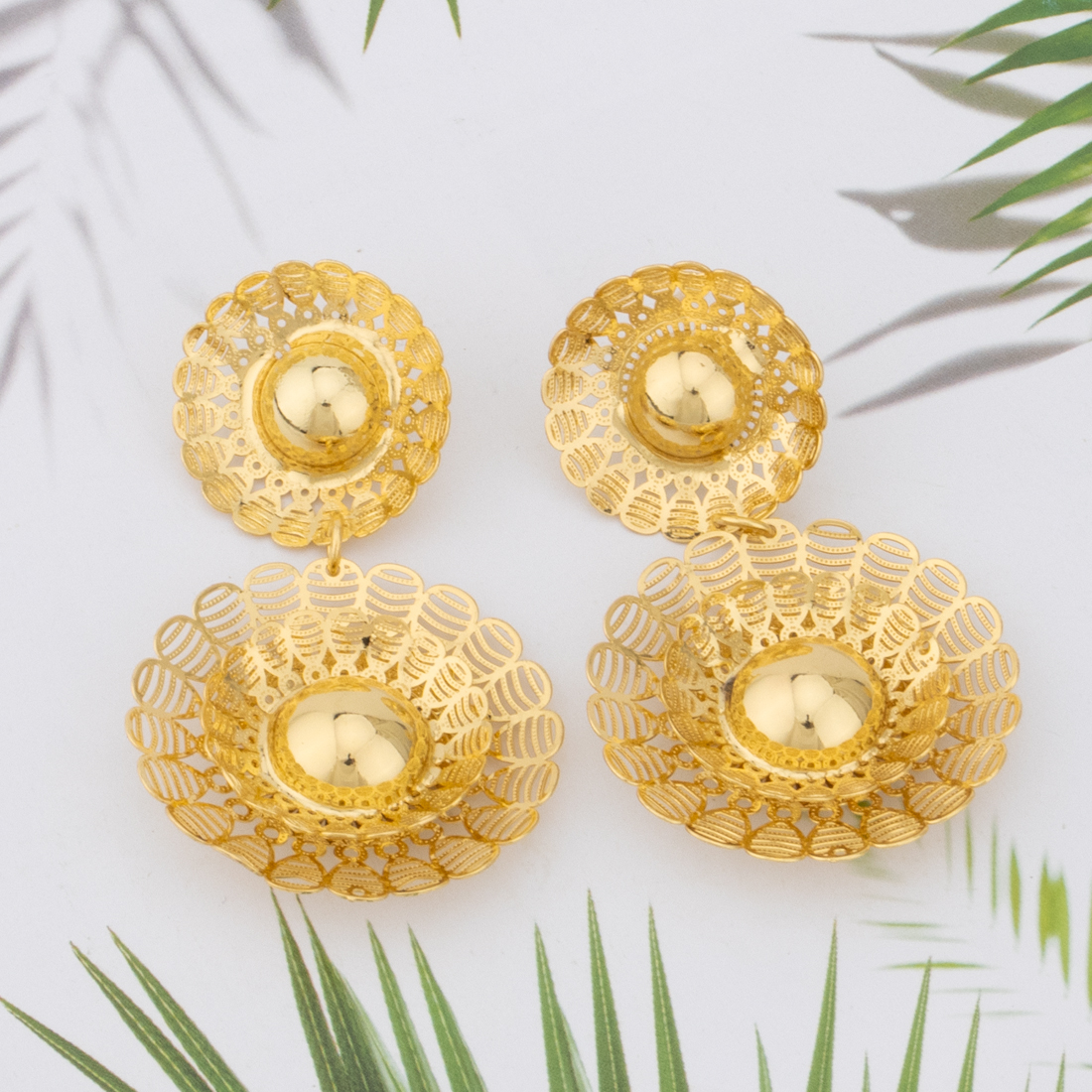 24K Gold Flower Jewelry Set fo - Men'S Accessories Dubai ulasan dan harga