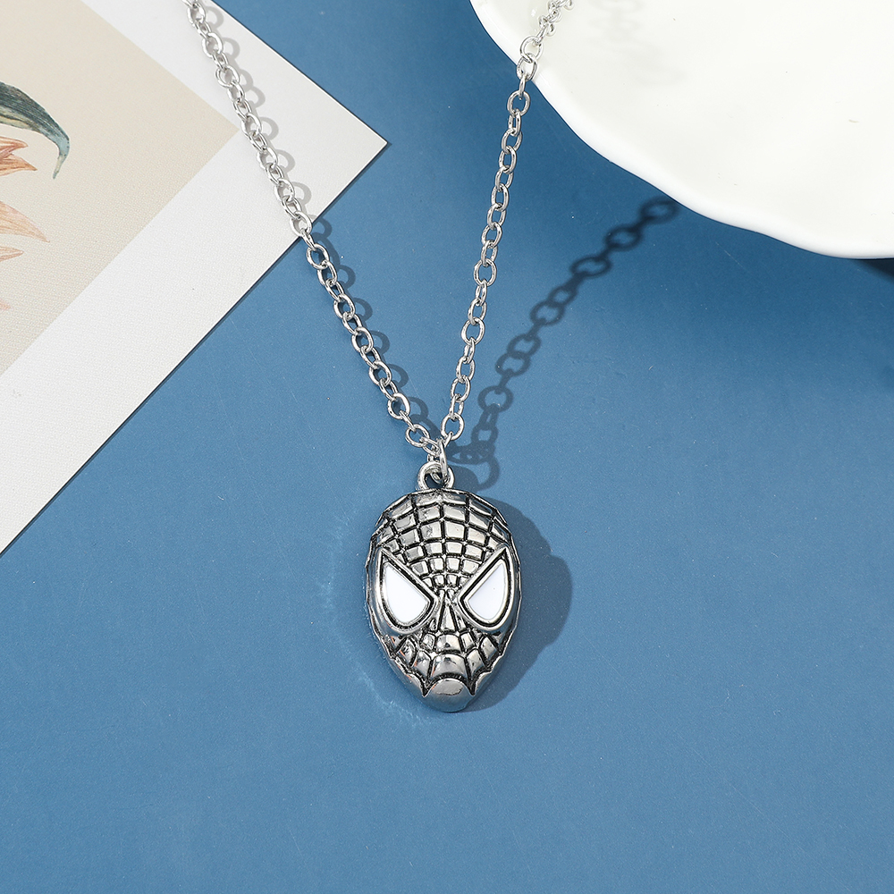 Superhero Spider Man Mask Pend - Men Accessories Necklace ulasan dan harga