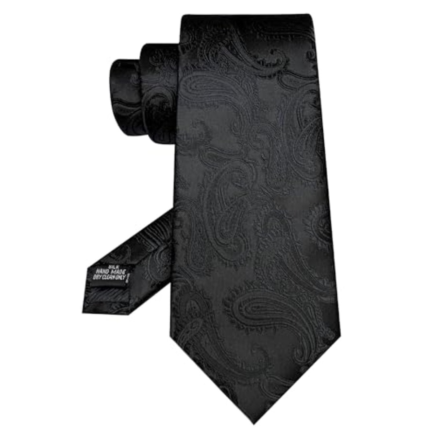 Mens Paisley Tie and Pocket Sq - Tie Clip Set ulasan dan harga