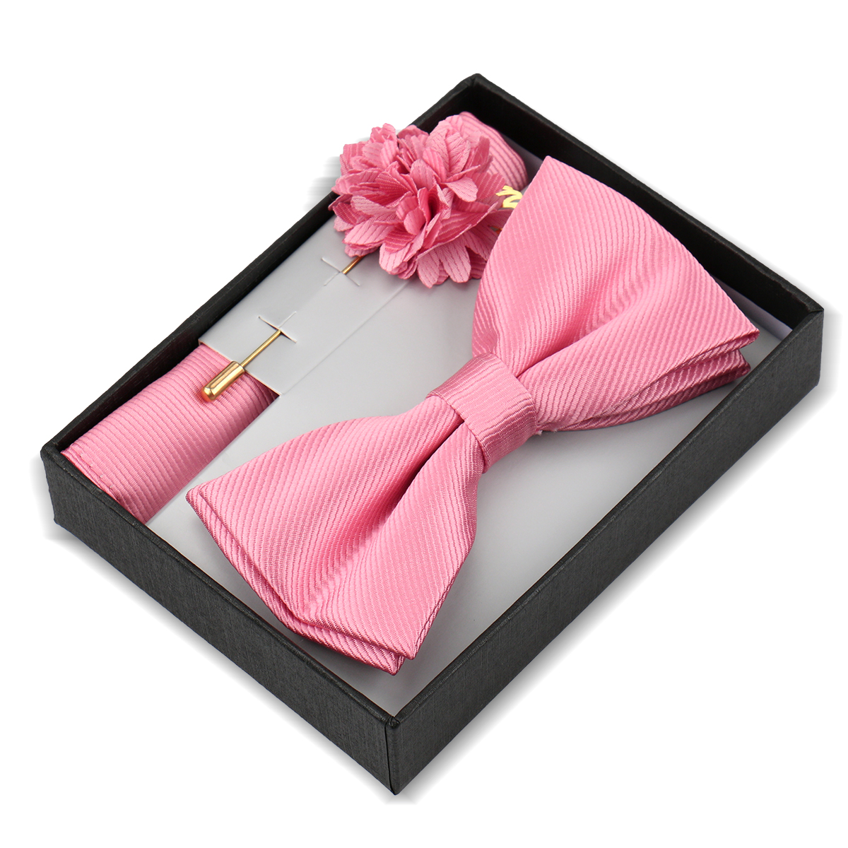 Bowtie Man Flower Brooch Set W - Men Accessories Gift Box ulasan dan harga