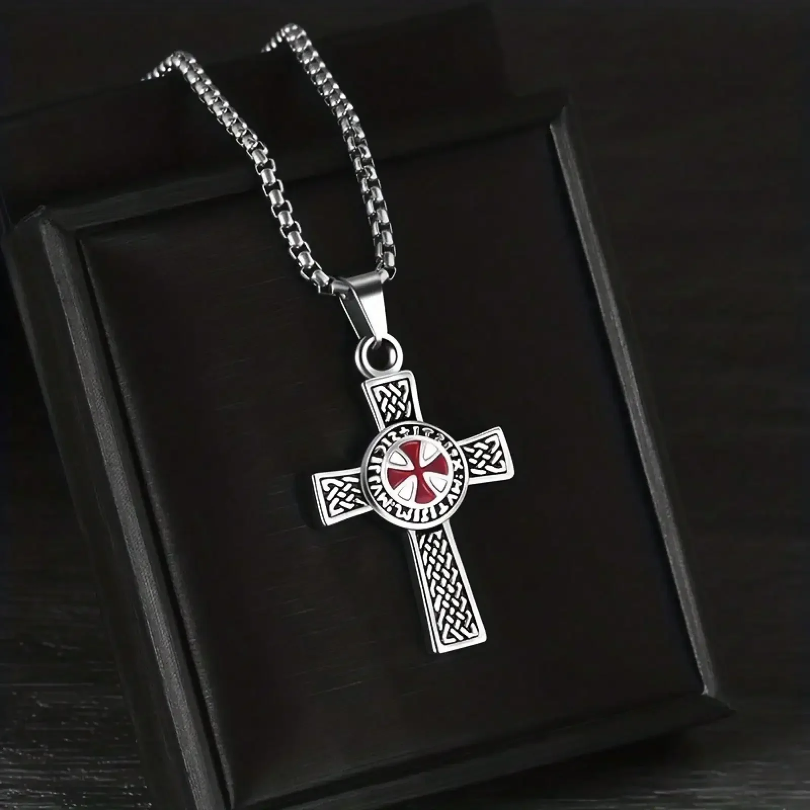 1 Piece Brand New Punk Red Cro - Men'S Accessories Jewelry Brands ulasan dan harga
