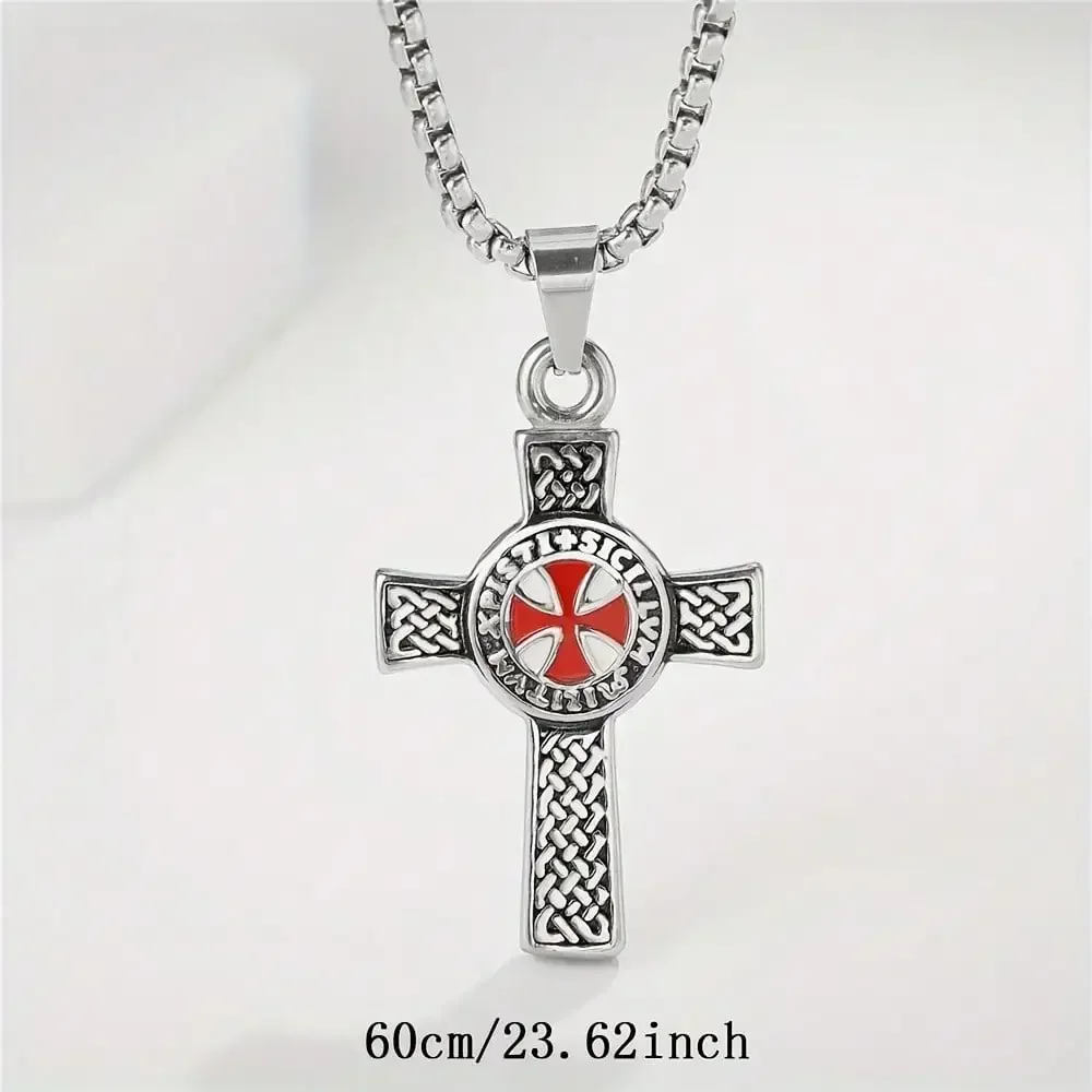 1 Piece Brand New Punk Red Cro - Men'S Accessories Jewelry Brands ulasan dan harga