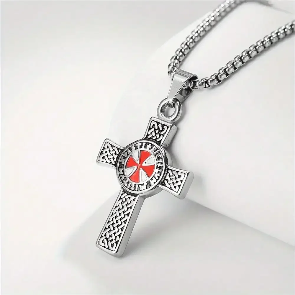 1 Piece Brand New Punk Red Cro - Men'S Accessories Jewelry Brands ulasan dan harga