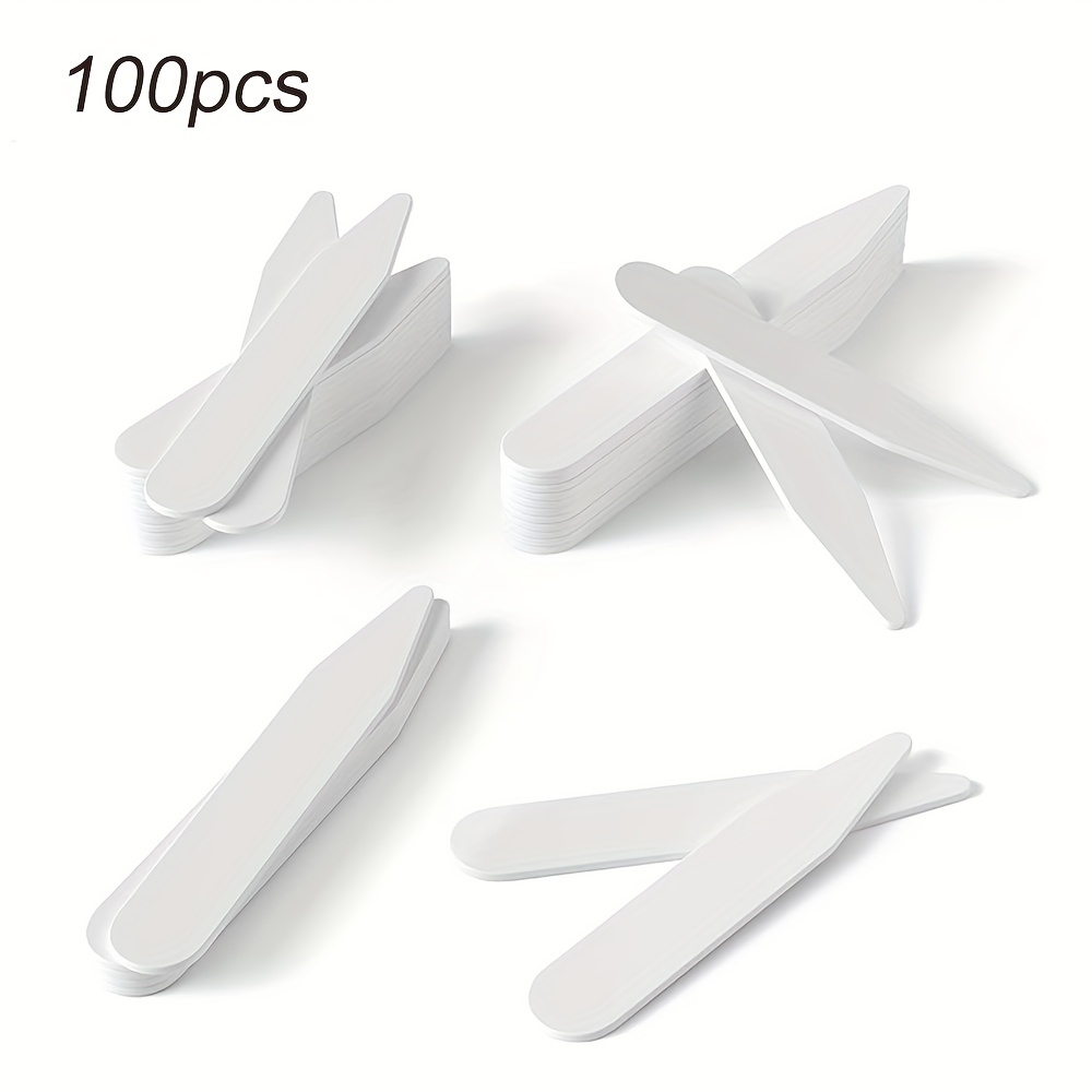 100Pcs PVC Shirt Collar Stays  - Men Accessories All ulasan dan harga