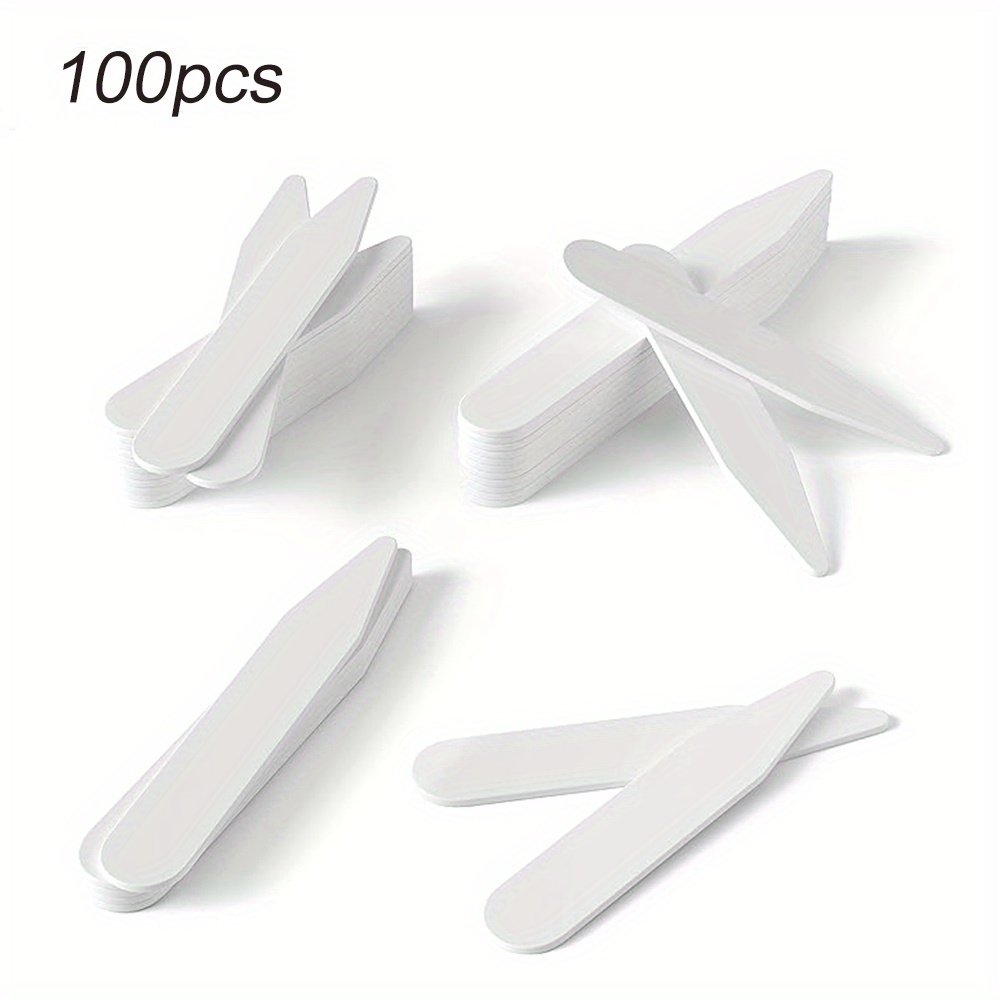 100Pcs PVC Shirt Collar Stays  - Men Accessories All ulasan dan harga