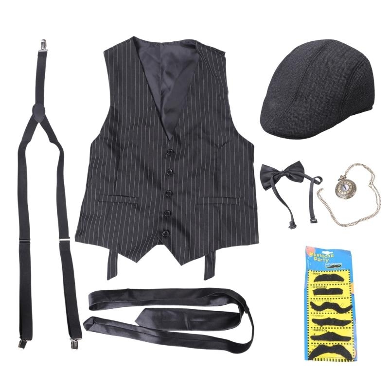 39BD 1920s Mens Costume,Roarin - Men'S Accessories In The 1920S ulasan dan harga