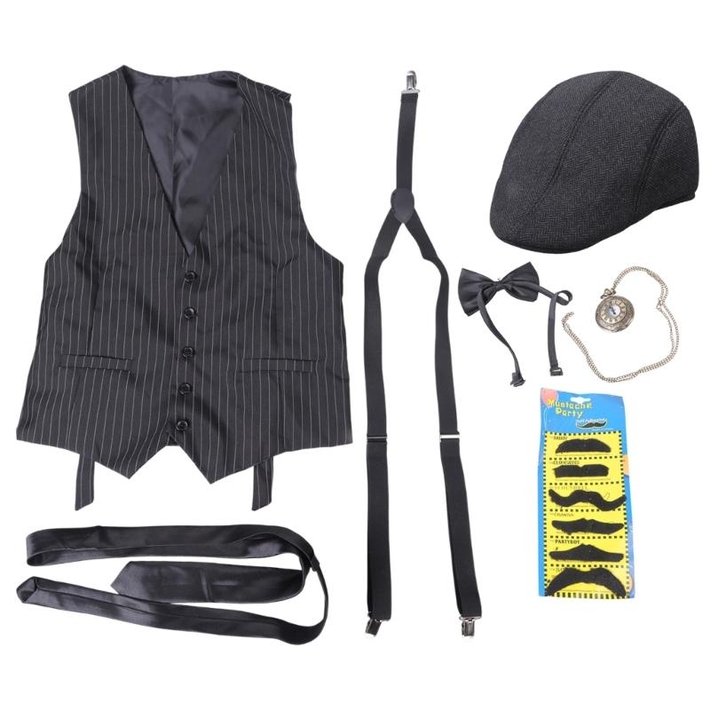 39BD 1920s Mens Costume,Roarin - Men'S Accessories In The 1920S ulasan dan harga