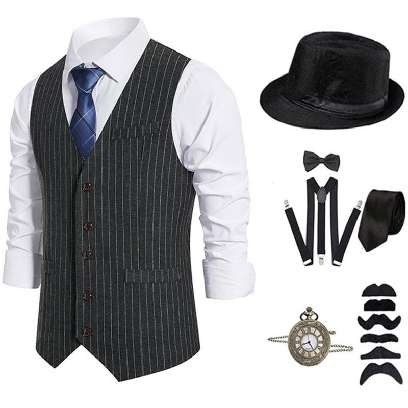 39BD 1920s Mens Costume,Roarin - Men'S Accessories In The 1920S ulasan dan harga