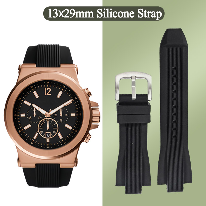 13x29mm Silicone Watch Strap f - Men Accessories Mk ulasan dan harga