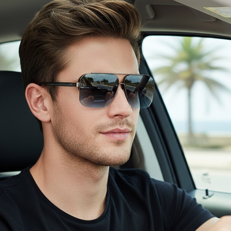 New Gradient Half-frame Sungla - Men'S Accessories Glasses ulasan dan harga