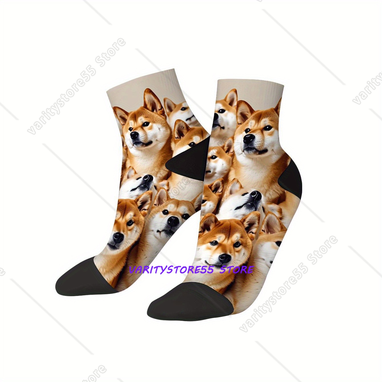 Cute Shiba Inu Print Ankle Soc - Men Accessories All ulasan dan harga