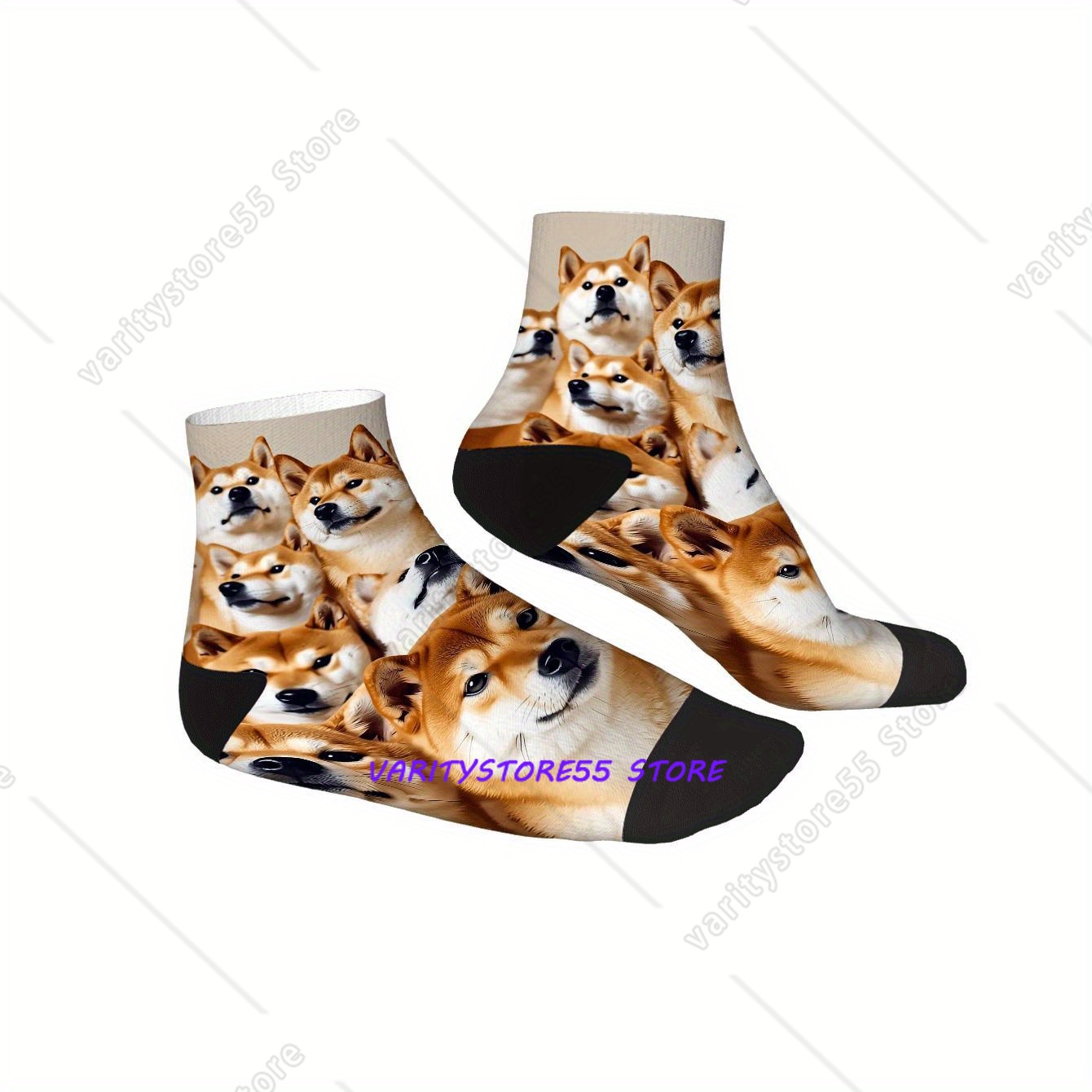 Cute Shiba Inu Print Ankle Soc - Men Accessories All ulasan dan harga