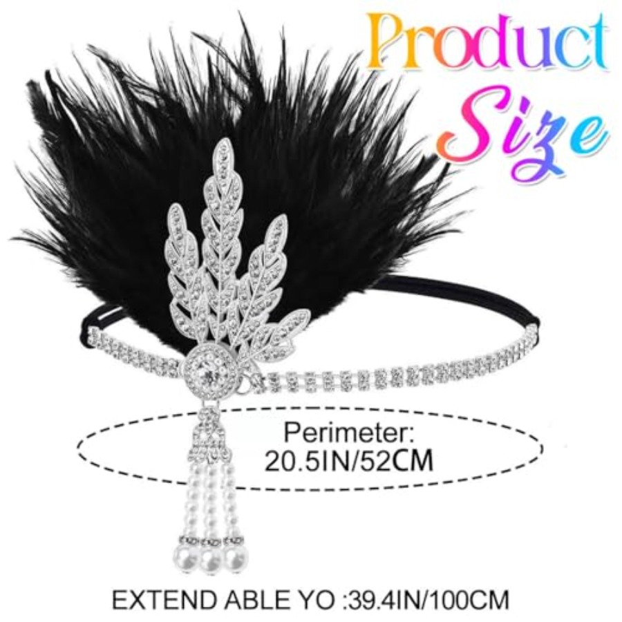 1920s Flapper Feather Headband - Men'S Accessories In The 1920S ulasan dan harga