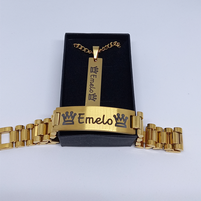 Custom Men Name Necklace Big B - Men Accessories Name ulasan dan harga