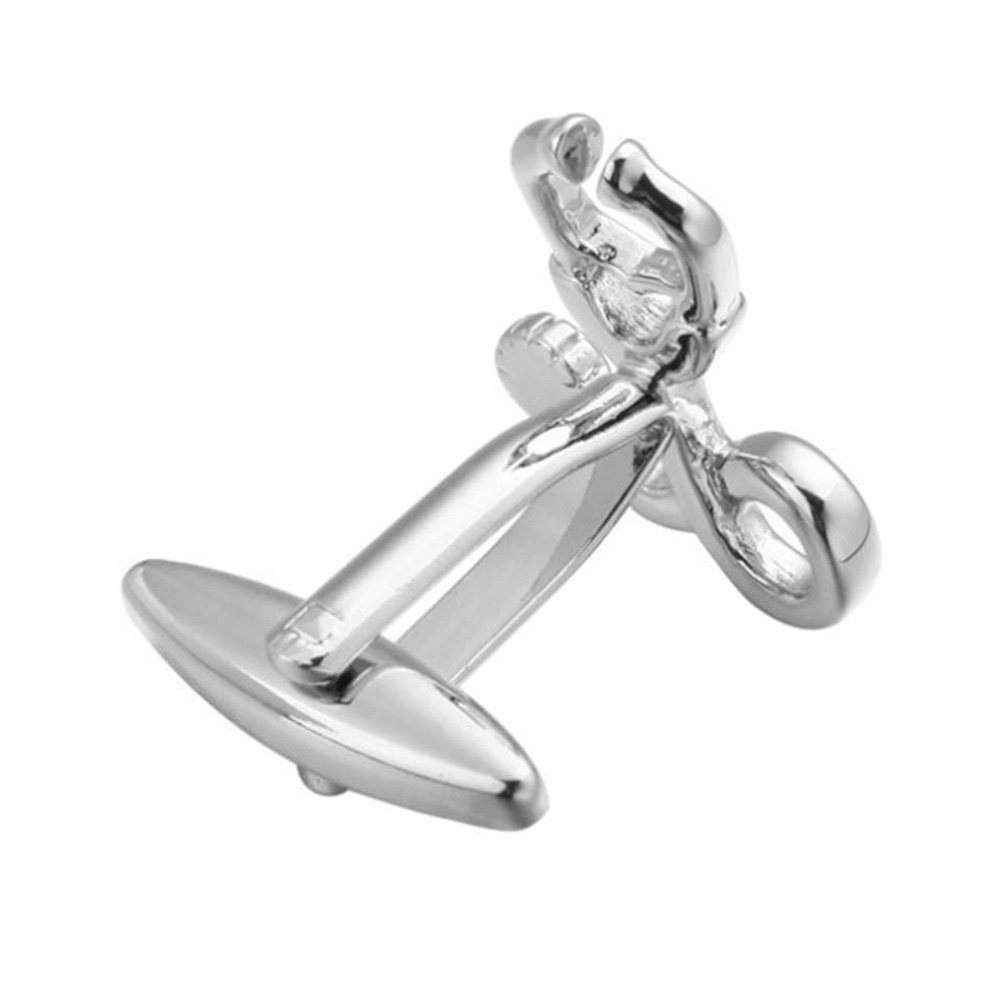 1Pair Silver Cufflinks Fine Cr - Men'S Accessories Gift Ideas ulasan dan harga
