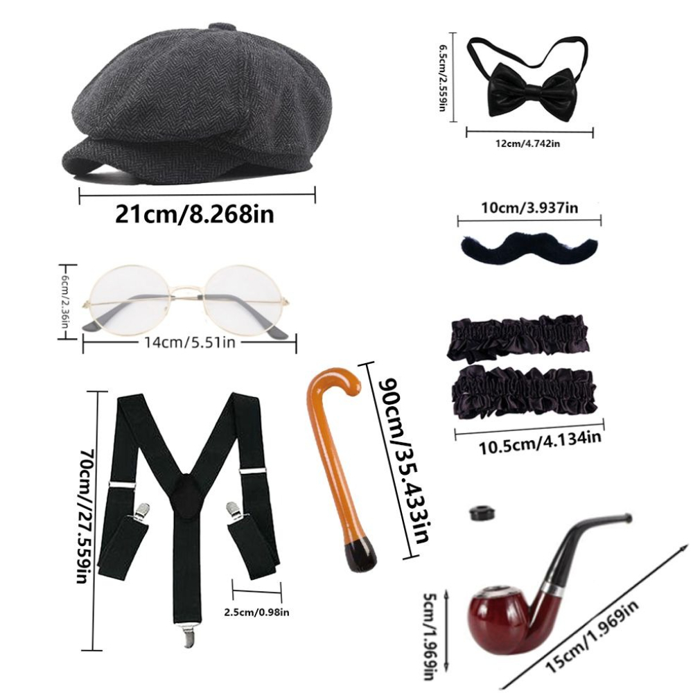 PESENAR Old Man Costume Access - Men'S Accessories In The 1920S ulasan dan harga