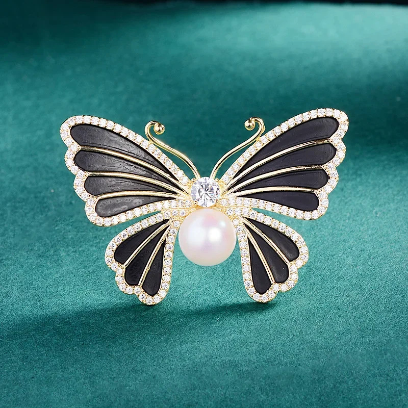 1Pc Chic Pearl Butterfly Brooc - Men'S Accessories Trends 2025 ulasan dan harga